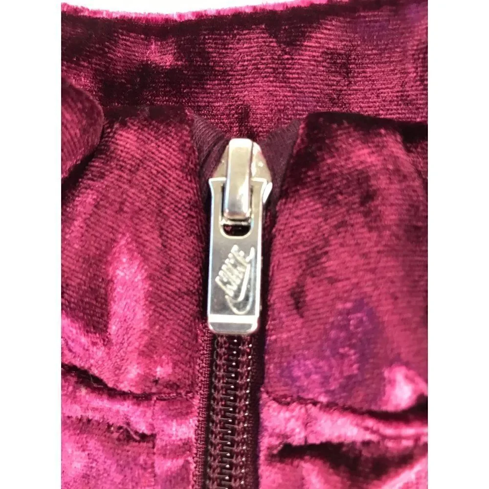 Nike Toddler Dark Pink Velour Zip Front Logo Jacket Size 2T